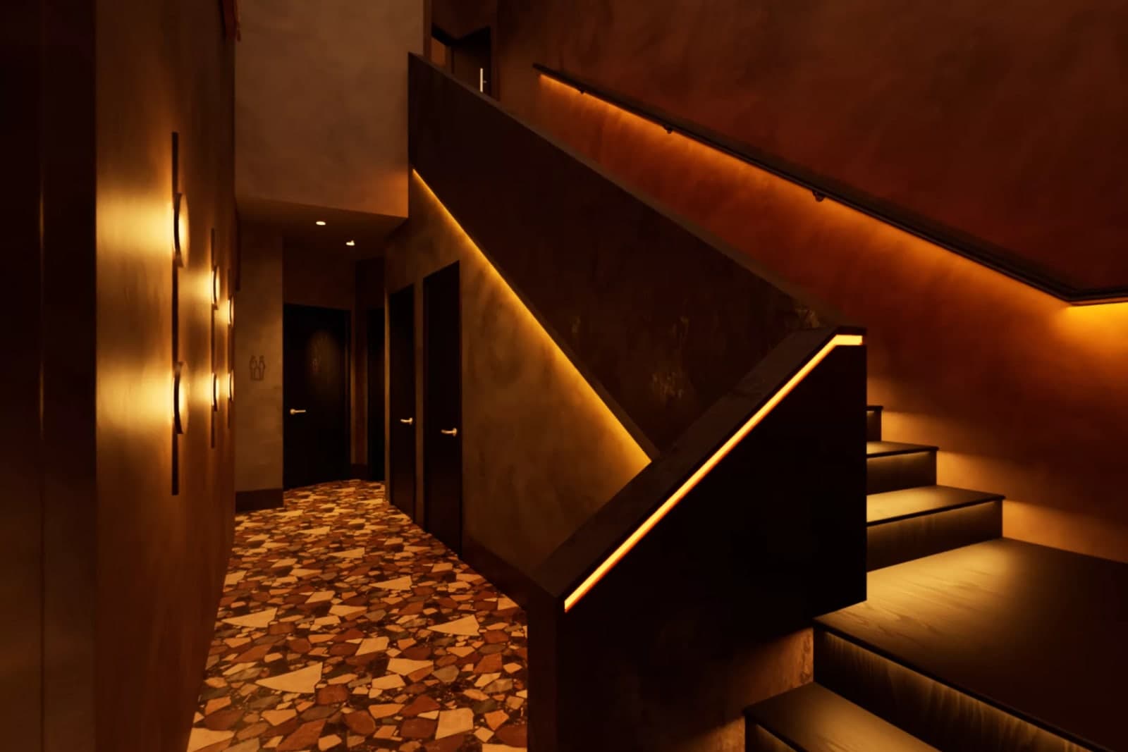 99 Regent Street, the staircase between the two floors