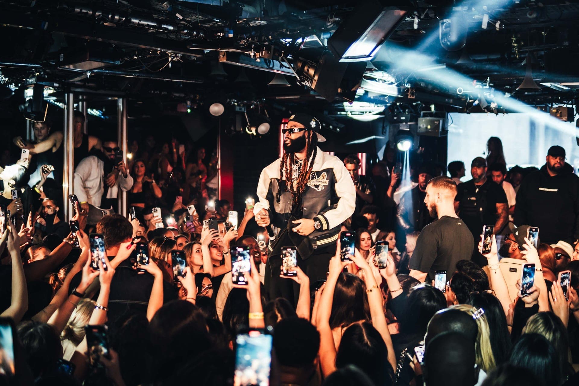 London nightclub VIP atmosphere